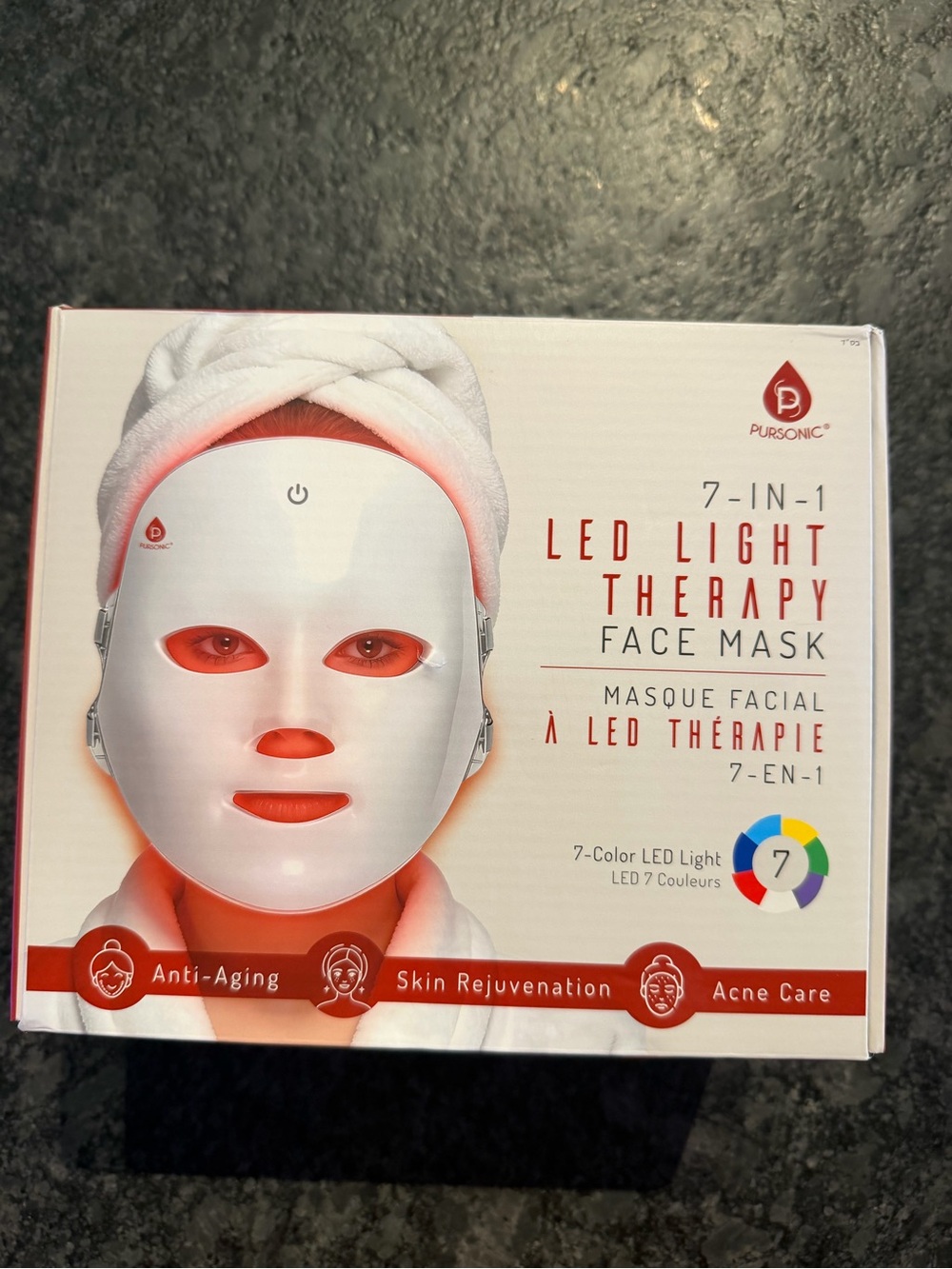 Pursonic 7-in-1 LED Light Therapy Face Mask - New in Box